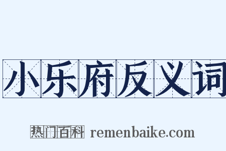 小乐府反义词是什么意思的图片